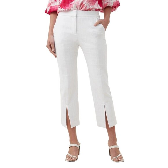 Trina Turk North Beach Textured Split Hem Crop Pants Size 6 - Picture 4 of 8